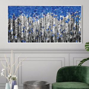 Sapphire Forest Canvas Art Clock Canvas