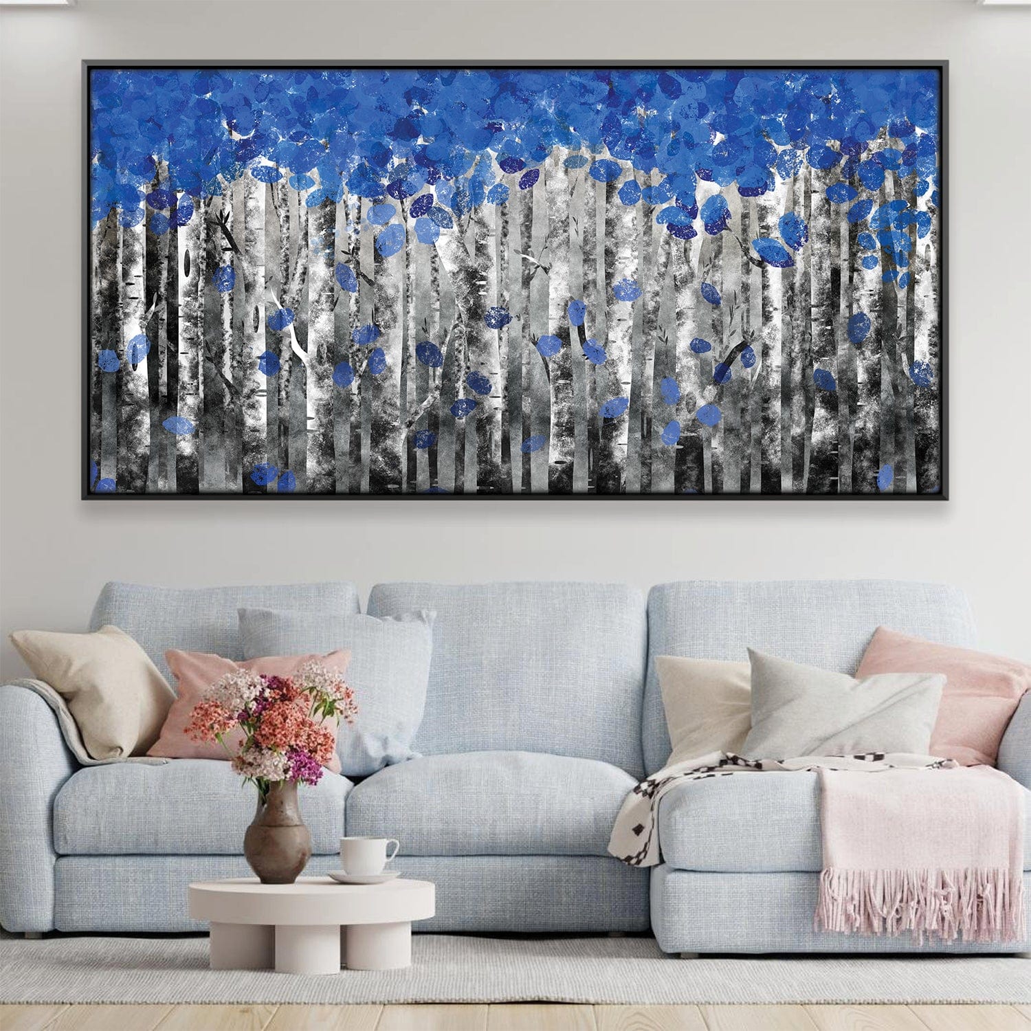 Sapphire Forest Canvas Art Clock Canvas
