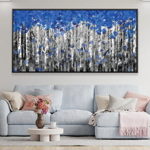 Sapphire Forest Canvas Art Clock Canvas
