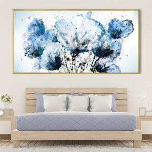 Sapphire Serenade Canvas Art Clock Canvas