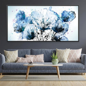 Sapphire Serenade Canvas Art Clock Canvas