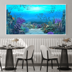 Sea School Canvas Art Clock Canvas