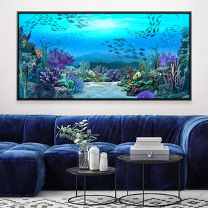 Sea School Canvas Art Clock Canvas