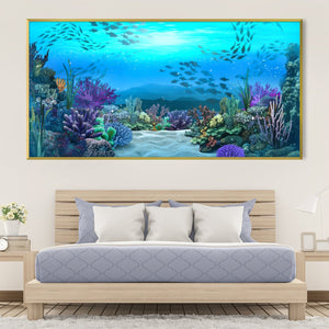 Sea School Canvas Art Clock Canvas