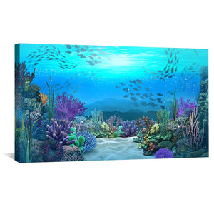 Sea School Canvas Art Clock Canvas