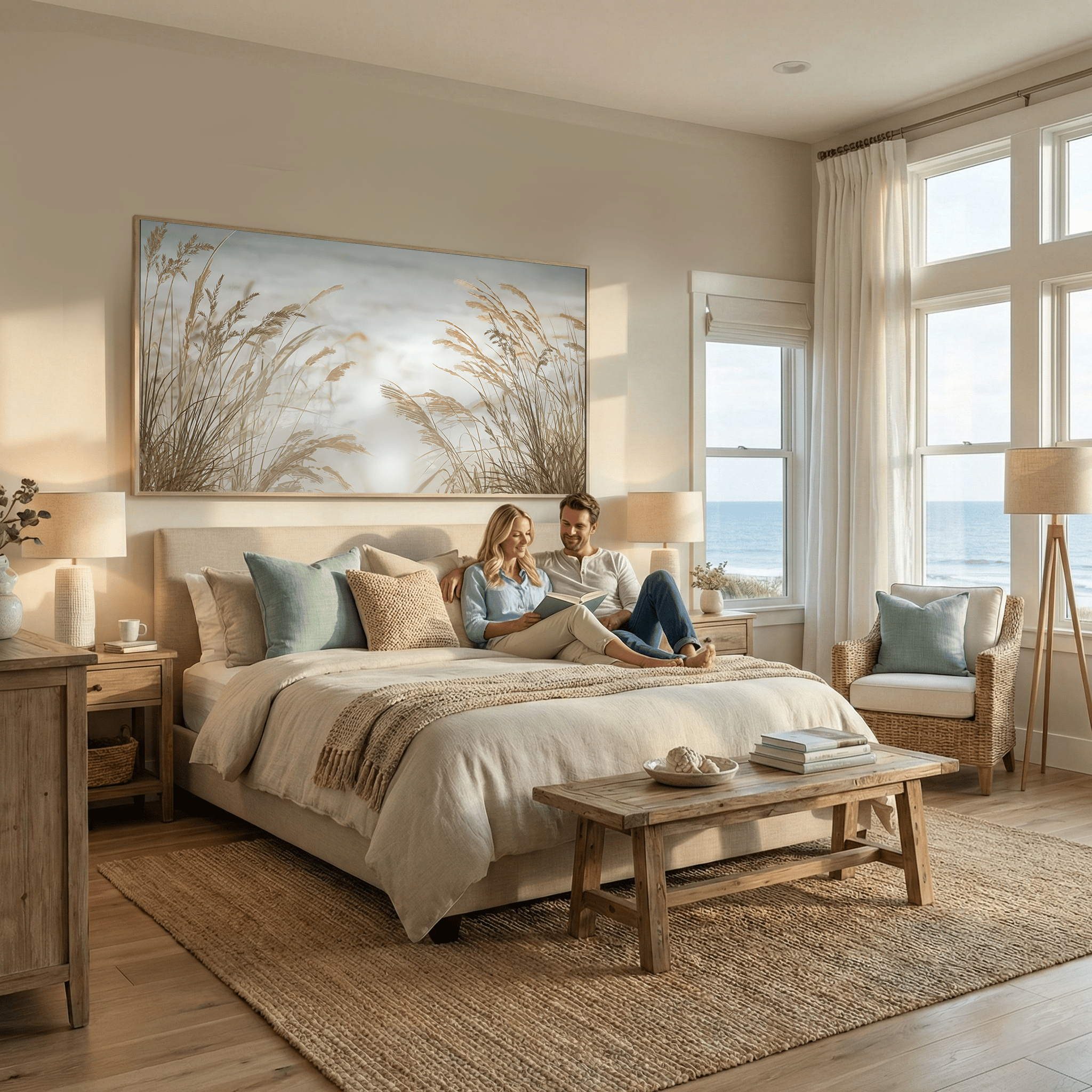 Seagrass Dreams Canvas Art Clock Canvas