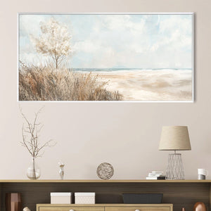 Seagrass Solitude Canvas Art Clock Canvas