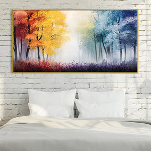 Seasonal Quartet Canvas Art Clock Canvas