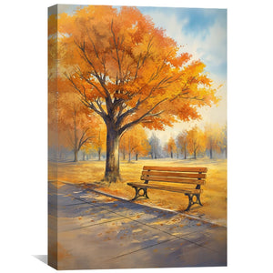 Seat Among the Leaves Canvas Art Clock Canvas
