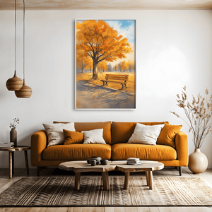 Seat Among the Leaves Canvas Art Clock Canvas