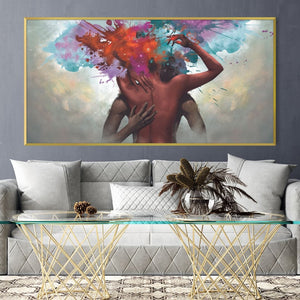 Sensual Embrace Canvas Art Clock Canvas