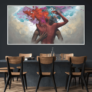 Sensual Embrace Canvas Art Clock Canvas