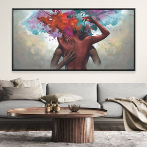 Sensual Embrace Canvas Art Clock Canvas