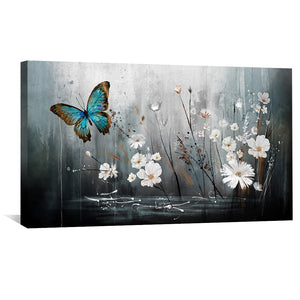 Serene Flutter Canvas Art Clock Canvas