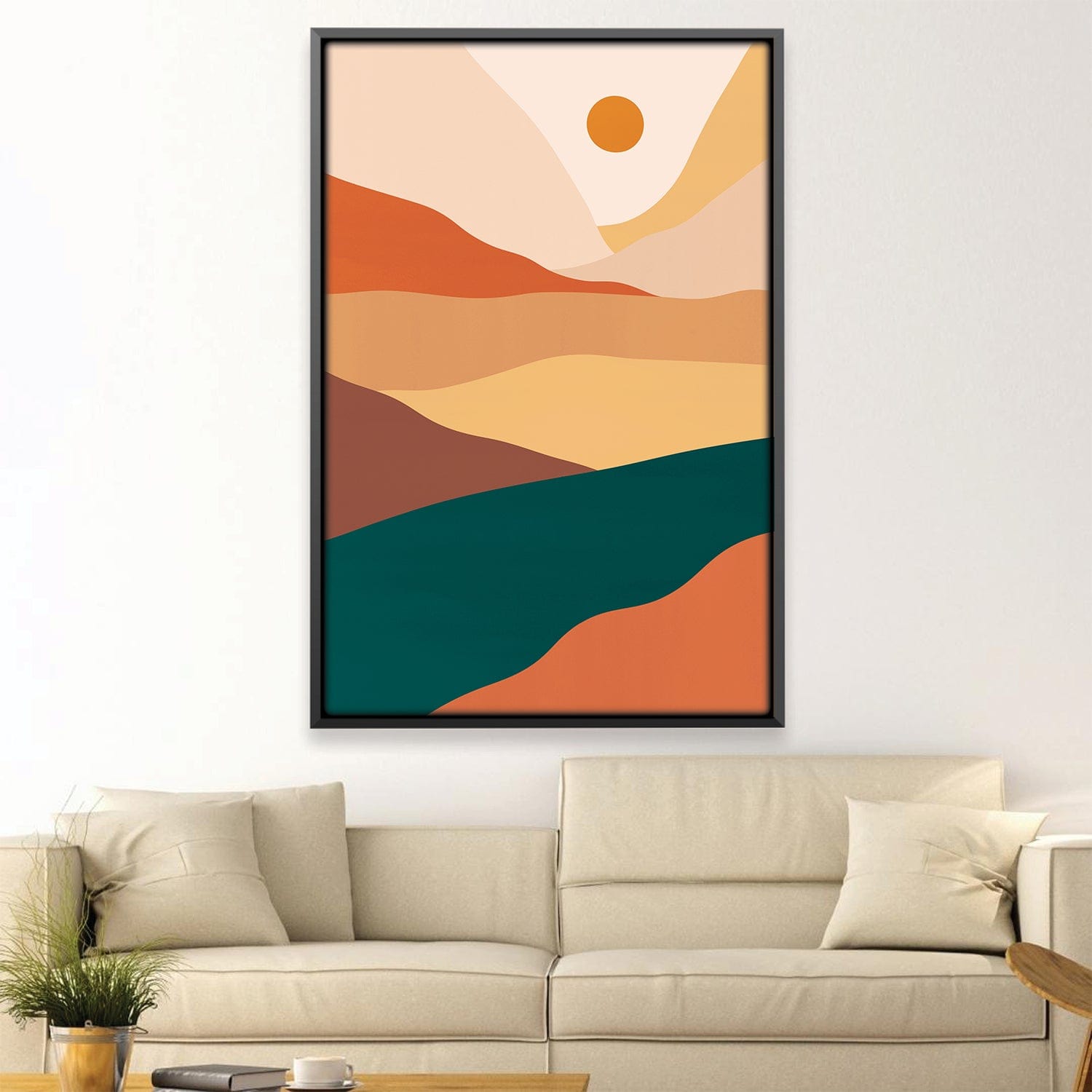 Serene Mountain Landscape Canvas Art Clock Canvas