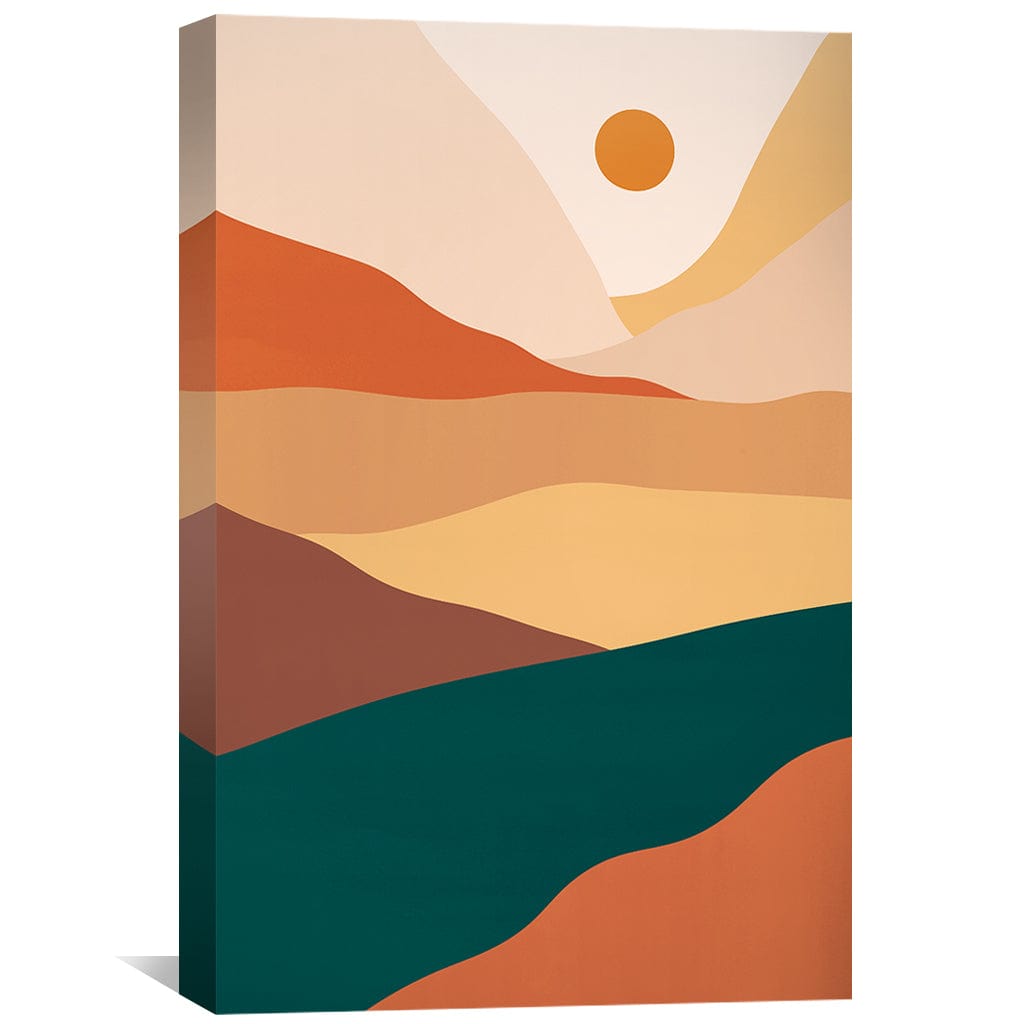 Serene Mountain Landscape Canvas Art Clock Canvas