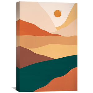 Serene Mountain Landscape Canvas Art Clock Canvas