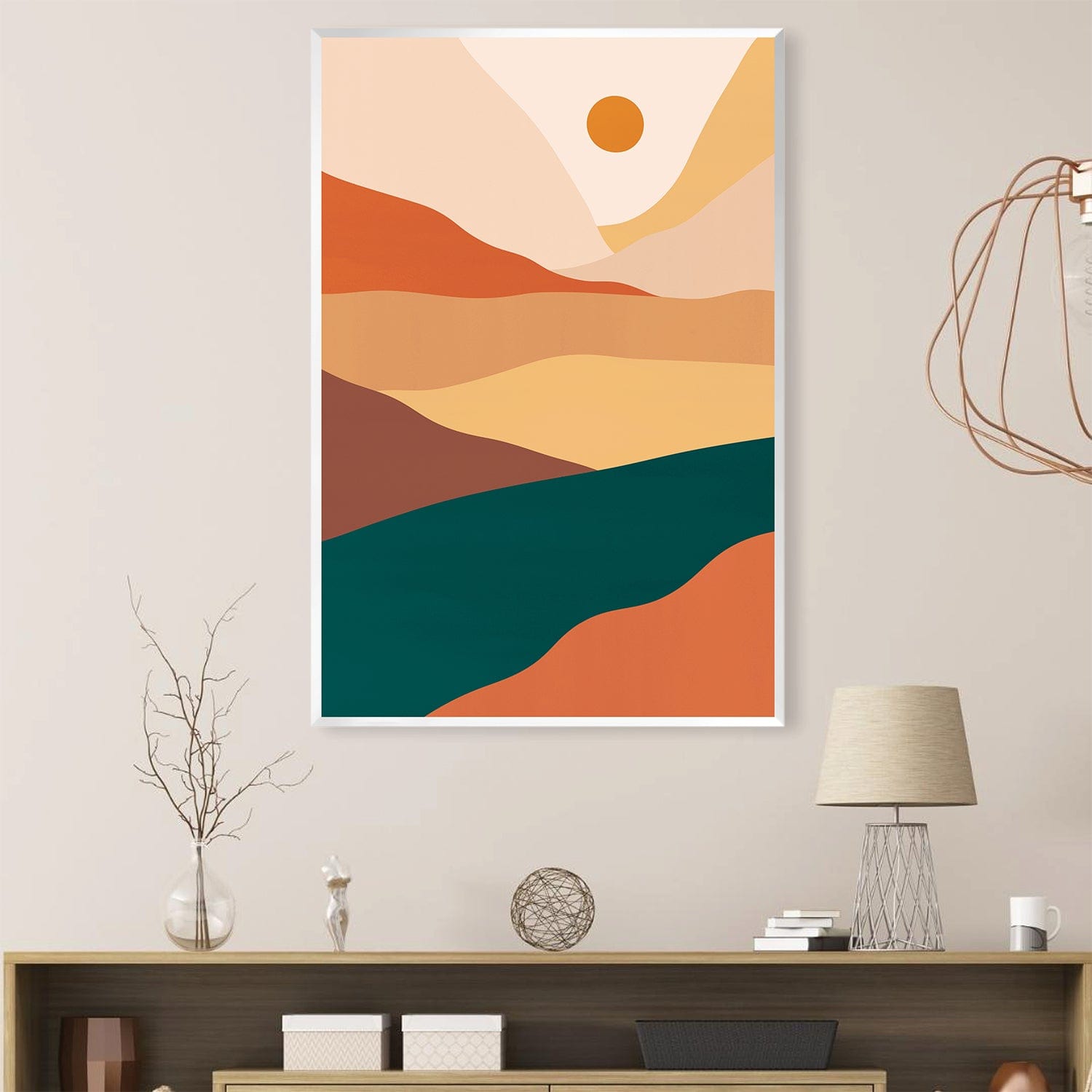 Serene Mountain Landscape Canvas Art Clock Canvas