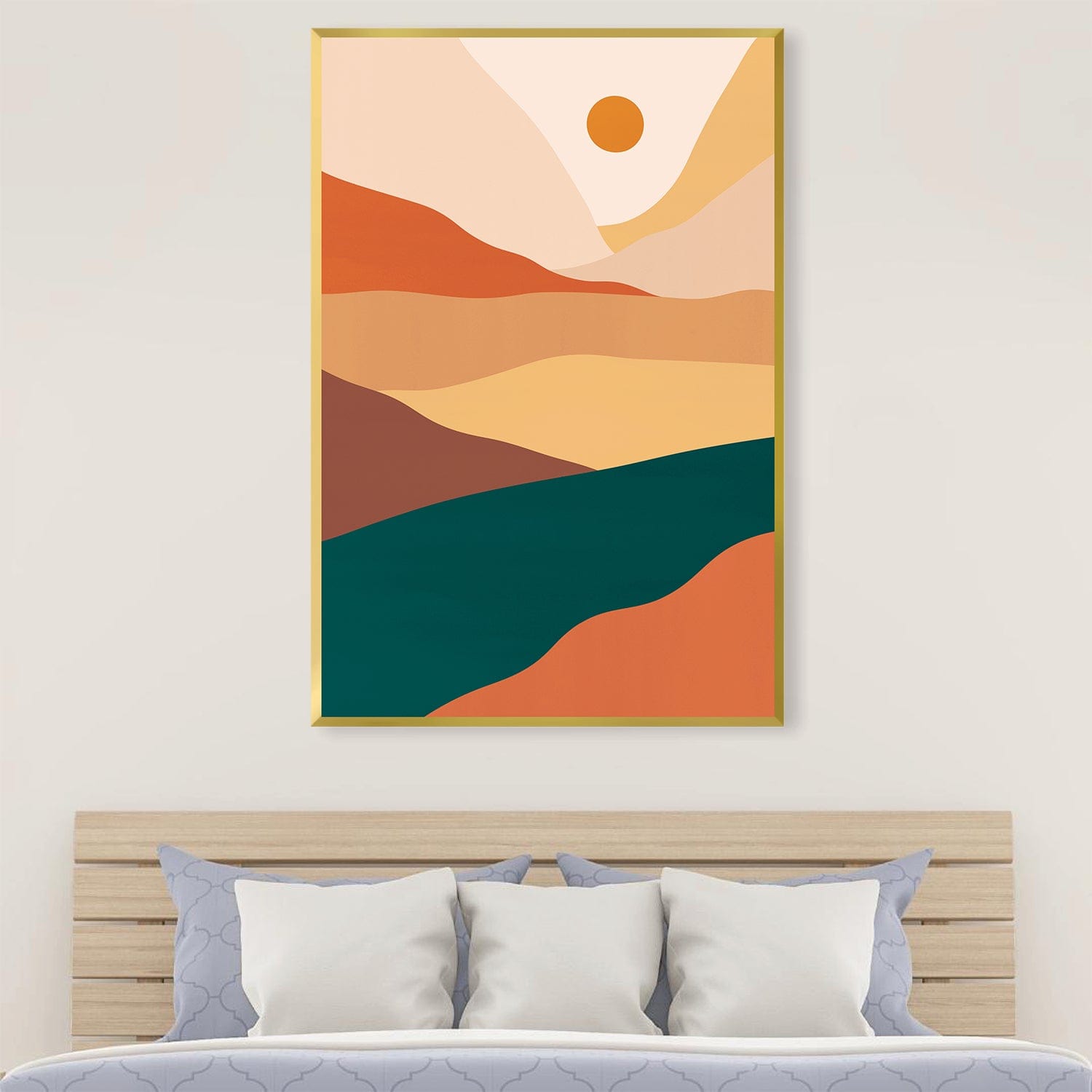 Serene Mountain Landscape Canvas Art Clock Canvas
