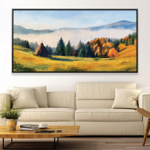 Serene Mountains Canvas Art Clock Canvas