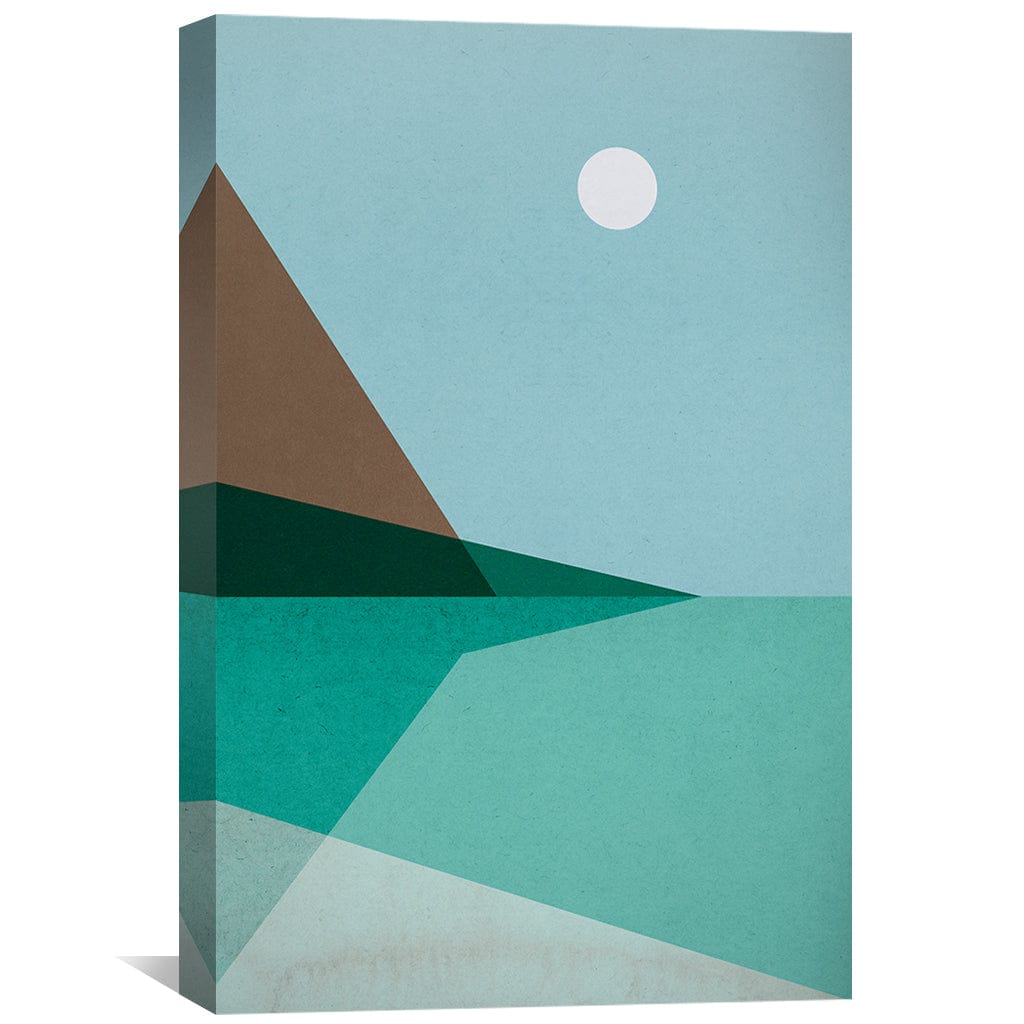 Serene Shore Landscape Canvas Art Clock Canvas
