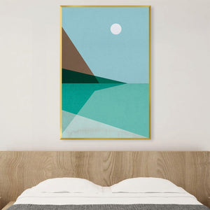 Serene Shore Landscape Canvas Art Clock Canvas