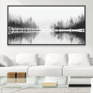 Shaded Lake Canvas Art Clock Canvas