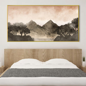 Shades of the Mountains Canvas Art Clock Canvas