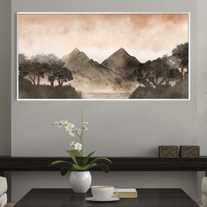 Shades of the Mountains Canvas Art Clock Canvas