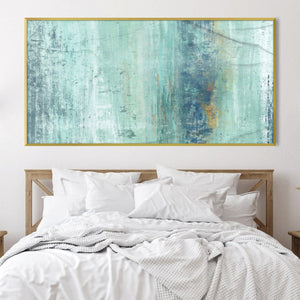 Shades of Turquoise Canvas Art Clock Canvas