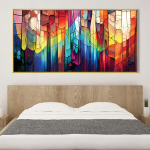 Shattered Spectrum Canvas Art Clock Canvas