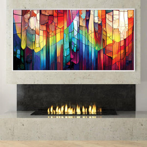 Shattered Spectrum Canvas Art Clock Canvas