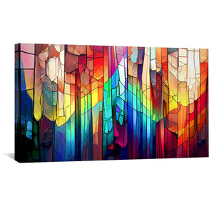 Shattered Spectrum Canvas Art Clock Canvas