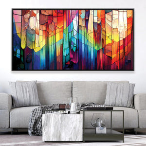 Shattered Spectrum Canvas Art Clock Canvas