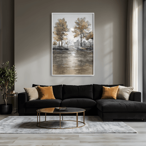 Shimmering Silence Canvas Art Clock Canvas