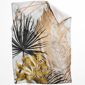 Shining Leaf B Blanket Blanket 75 x 100cm Clock Canvas