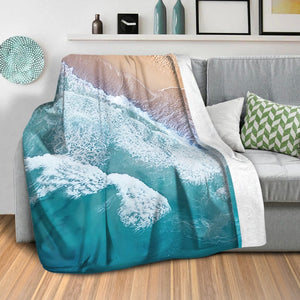 Shoreline Blanket Blanket Clock Canvas