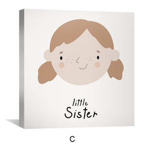 Sibling Bonds Canvas Art Clock Canvas