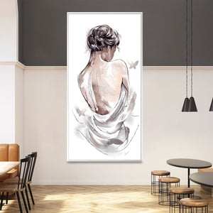 Silhouette of Grace Canvas Art Clock Canvas