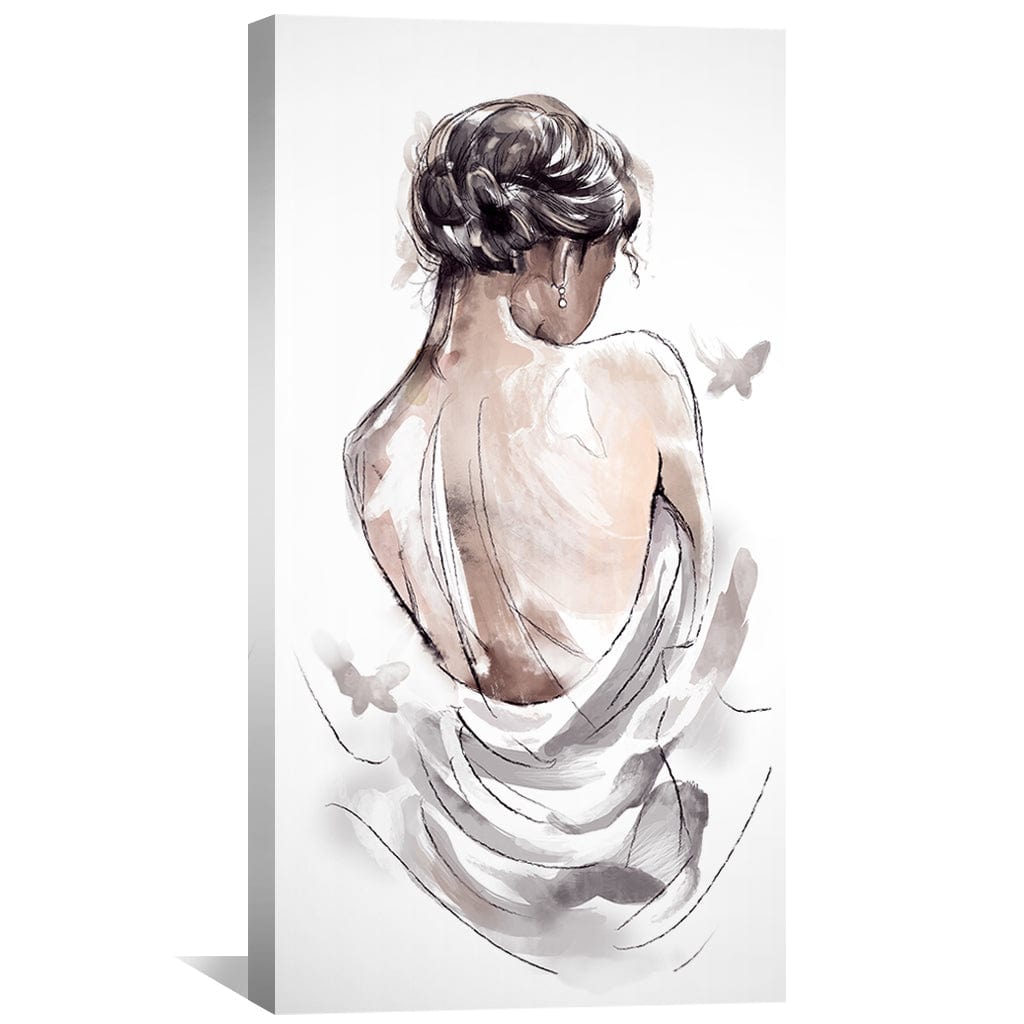 Silhouette of Grace Canvas Art Clock Canvas