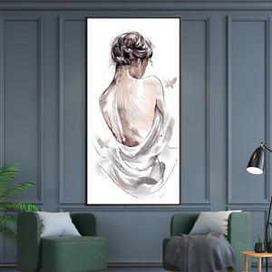 Silhouette of Grace Canvas Art Clock Canvas