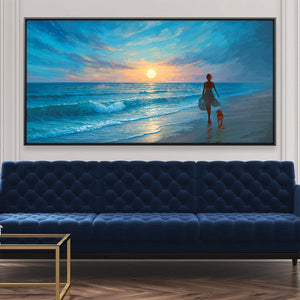 Silhouette of Serenity Canvas Art 20 x 10in / Canvas Clock Canvas
