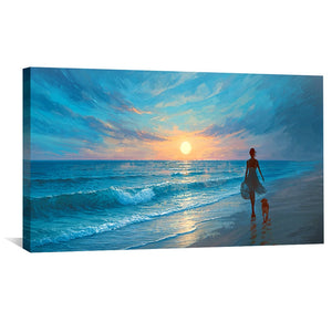 Silhouette of Serenity Canvas Art Clock Canvas