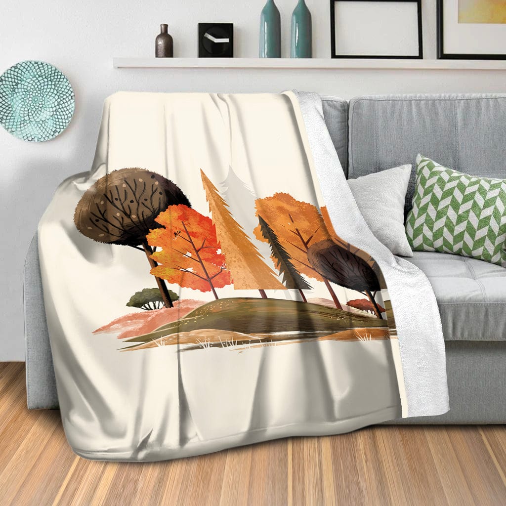 Simple Outdoors Blanket Blanket Clock Canvas