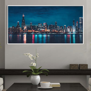 Skyline Nights Canvas Art Clock Canvas