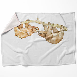 Sloth Love Blanket Blanket 75 x 100cm Clock Canvas