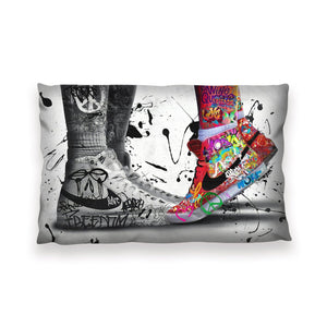 Sneaker Graffiti Love Pillow Cushion 13 x 19in Clock Canvas