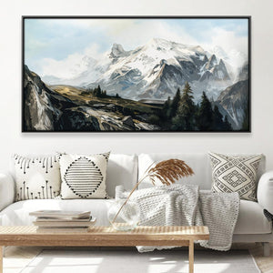 Snowbound Horizon Canvas Art 20 x 10in / Canvas Clock Canvas
