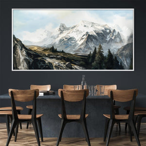 Snowbound Horizon Canvas Art Clock Canvas