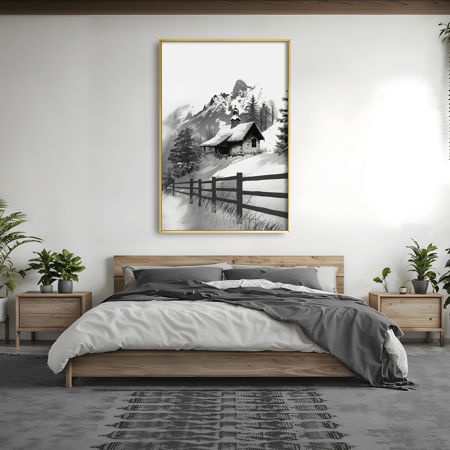 Snowlight Keep Canvas Art Clock Canvas